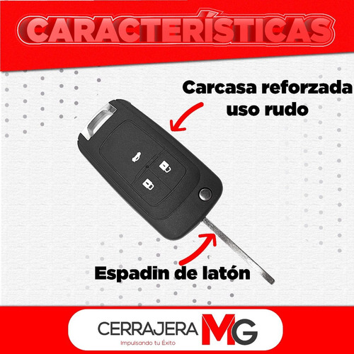Imagen 2 de 4 de Carcasa Llave Chevrolet Cruze Sonic Del 2010 Hasta 2017