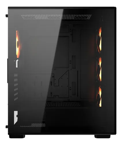 Gabinete Gamer Cougar Mx220 Rgb Black, 4 Fans Incluidos Color Negro