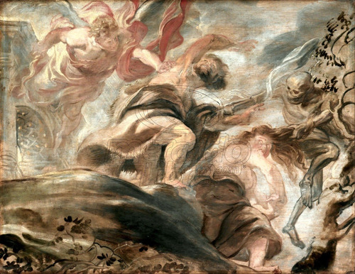 Lienzo Canvas Arte Sacro Paul Rubens Jardín Del Edén 103x80