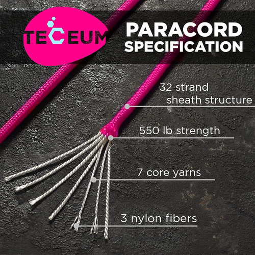 Teceum Paracord Cuerda Nylon Alta Resistencia Para Supervive