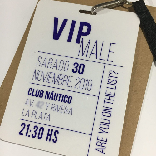 Invitación Tarjeta Vip 15 Años Pase X100 Cordon C/herraje