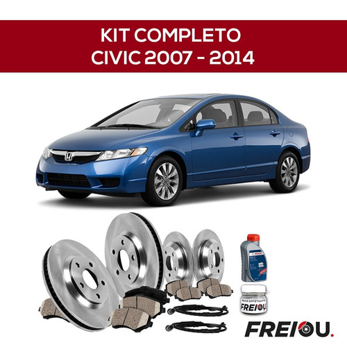 Pastilha E Disco Dianteiro E Traseiro Civic 1.8 2007 - 2011