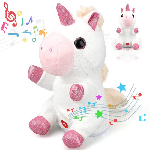 Imagen 2 de 4 de Peluche Unicornio, Habla Conmigo, Baila, Con Música Bestoys