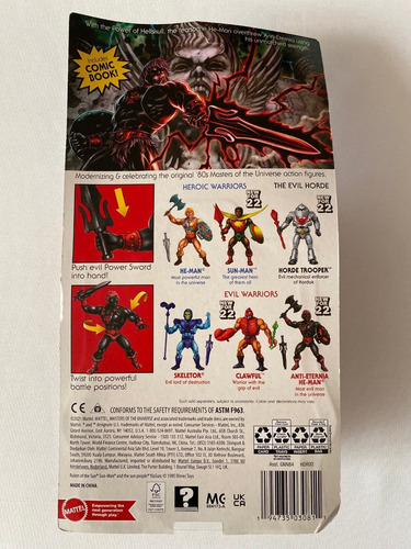 Anti Eternia He Man Motu Origins Carton Un Poco Maltratado (Usado)