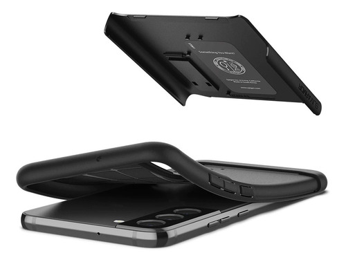 Imagem 2 de 5 de Capa Spigen Slim Armor Black Para Samsung Galaxy S22