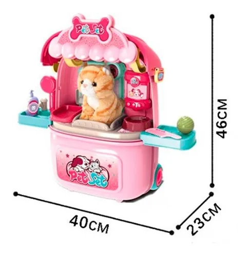 Juguete Maleta Mascota Infantil Set Para Veterinario Log on