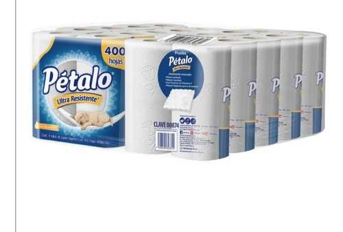 Higiénico Pétalo 10 Paq De 4 Rollos De 400 Hj (40 Rollos)