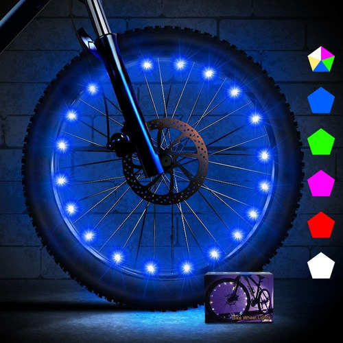 2 Luces Inteligentes Para Rueda De Bicicleta, Color Azul