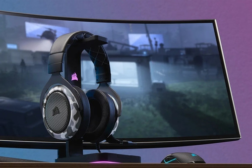 Imagen 9 de 9 de Auricular Corsair Hs60 Haptic Con Microfono Stereo Camuflado