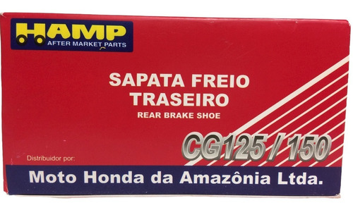 Sapata Freio Traseiro Original Hamp Honda Cg 125 150 Cg 160