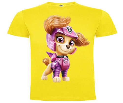 Polera Color Algodón 100% Skye Pelicula Paw Patrol Niñas