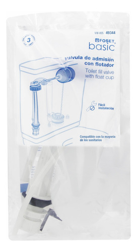 Valvula De Admision Para Wc Foset Con Flotador Cod 49344