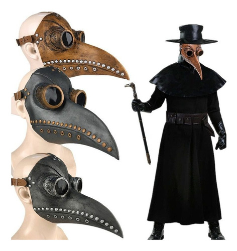 Máscara De Terror Steampunk Cosplay De Passaro Bico