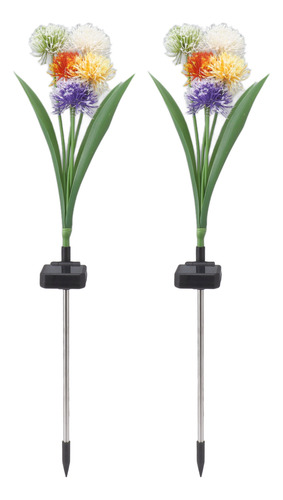 Juego De 2 Estacas Solares Para Flores, Ip65, Impermeables,