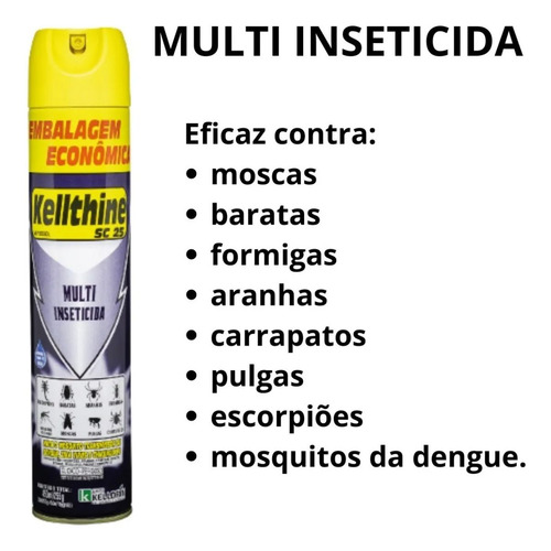 Kit 3un Kellthine Multi Inseto 450ml