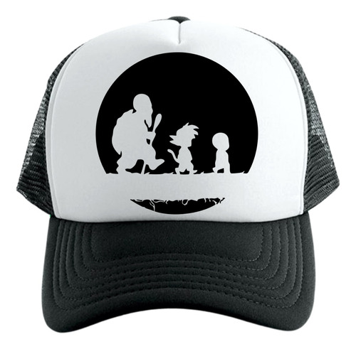 Gorra Tipo Trucker Negra Dragon Ball Maestro Goku Krilin Dg