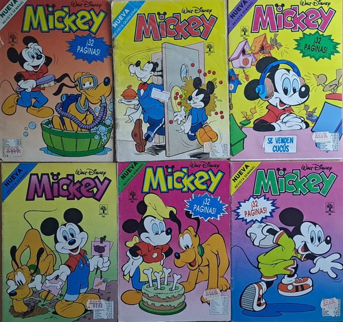 Mickey Lote De 6 Revistas Año 1990