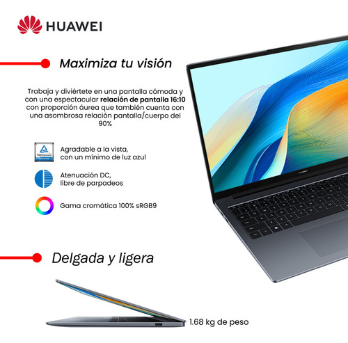 Notebook Huawei Matebook D16 Core I5 16 GB de RAM 512 GB SSD 16