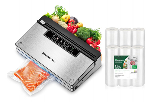 Stainless Steel Vacuum Sealer Machine With 6 Packs 11  X 20'