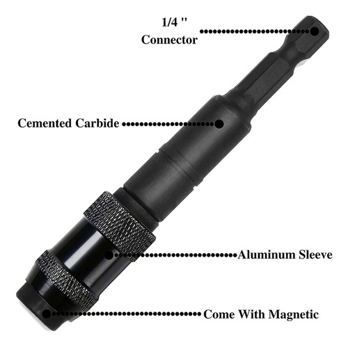Soporte Para Punta De Broca Pivotante, Magnético Hexagonal D
