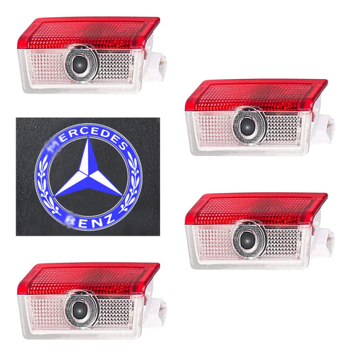 4 Luz Puerta Coche Para Benz Merced Accesorio Proyector Led