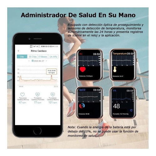 Reloj Inteligente Impermeable Sports Smartwatch Para Mujer
