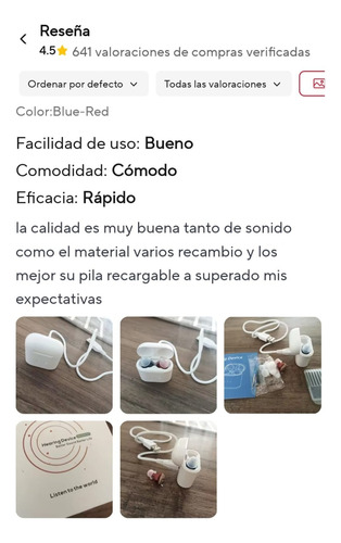Auxiliares Para El Oído, Scienlodic, Inalambrico Invisible Rojo