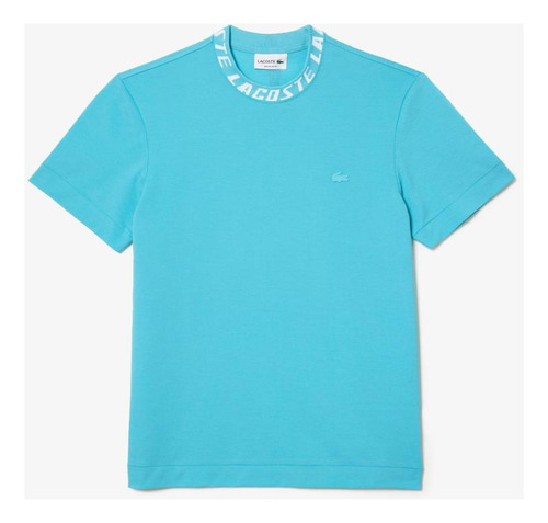 Camiseta Lacoste Masculina Regular Fit Com Gola Assinada