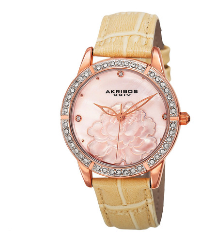 Reloj Para Mujer Akribos Xxiv Ak805rg De Cuarzo Banda En