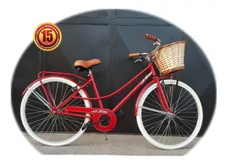 Bicicleta Con Porta Paseo Rodado 26 Vintage Dama Mujer Retro