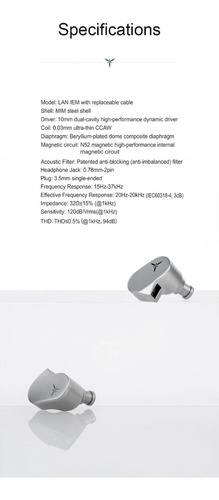 Audífonos In-ear Moondrop Lan Auriculares Con Cable 3.5mm