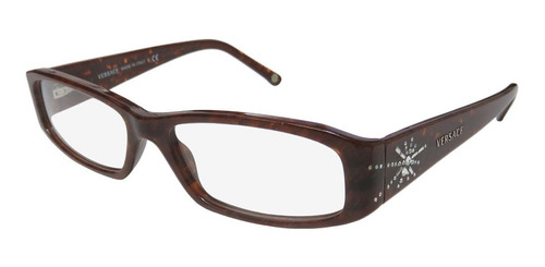 Lente Óptico Versace 3096-b Stone Print Havana Brown S 51mm