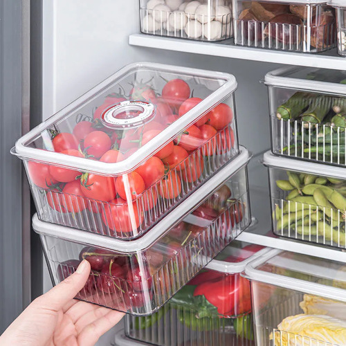 Organizador Refrigerador Transparente Contenedor Alimentos