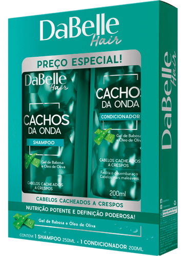 Shampoo E Condicionado Dabelle Cachos Da Onda Caixa De 450ml