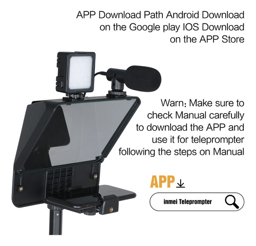Teleprompter Para Cámara Réflex Digital Andoer A10 Portátil