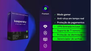 Kaspersky Antivírus Premium 3 Dispositivo 1 Ano