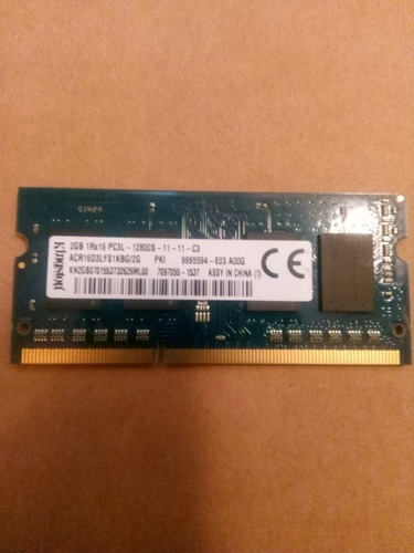 Memoria Ram Kingston 2gb. Acr16d3lfs1kbg/2gb