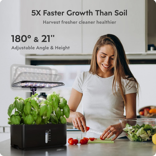 Sistema De Cultivo Hidropónico Con Luces Led Y Bombas