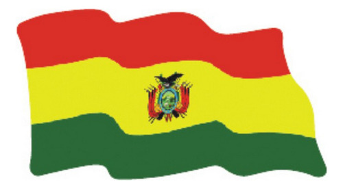 Calco Bandera  Bolivia  Flameante