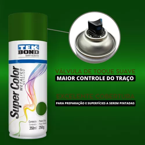 Tinta Spray SuperColor Tekbond - Verde Escuro - 350ml - 250g