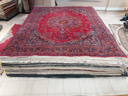 Tapete Persa Artesanal Mashad Fino 3.9x3 M Ref 72905