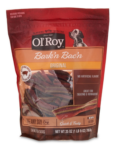 Ol' Roy Bark'n Bac'n Golosinas Para Perros, Original, 25 Oz