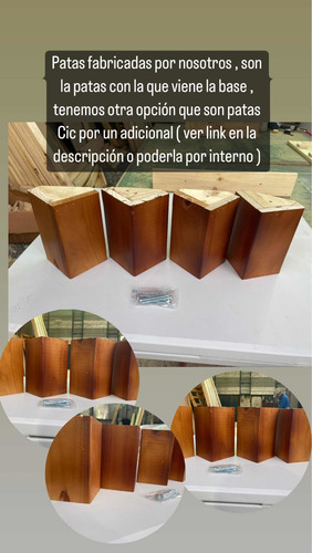 Imagen 3 de 6 de Base De Cama Europea 2 Plazas Base Dividida