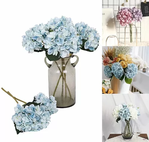 Hortensias artificiales para decorar  Flores, Decorar con flores  artificiales, Flores artificiales