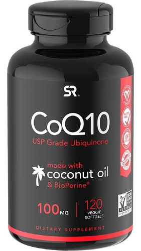 Coq10 100 Mg Con Aceite De Coco Sports Research 120 Capsulas
