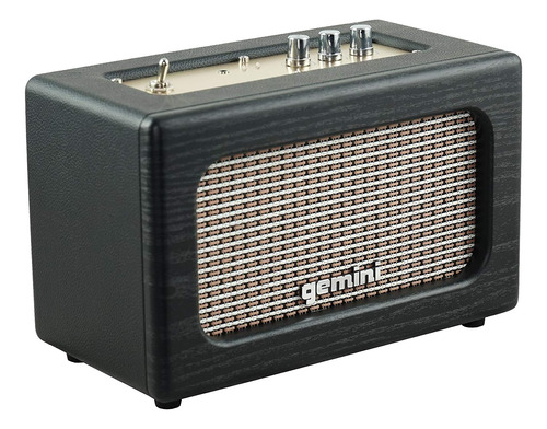 Gemini Sound Gtr-100 Altavoz Portátil Retro Bluetooth, Estér