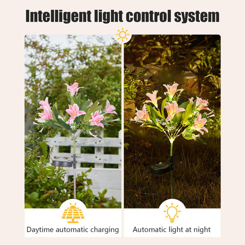 Luces De Flores De Simulación Alimentadas Por Energía Solar
