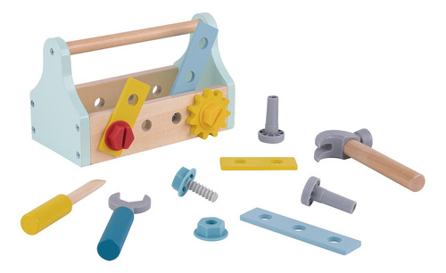 Juego De Madera Caja De Herramientas Juguete Didáctico