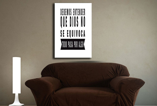 Vinilo Decorativo 40x60cm Frase Queremos Entender Que Dios