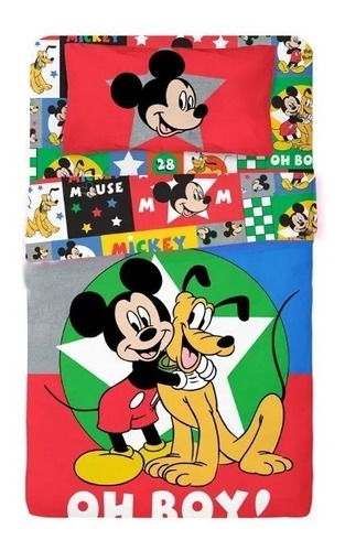 Imagen 1 de 3 de Juego De Sabanas Cuna Funcional Piñata Disney Mickey